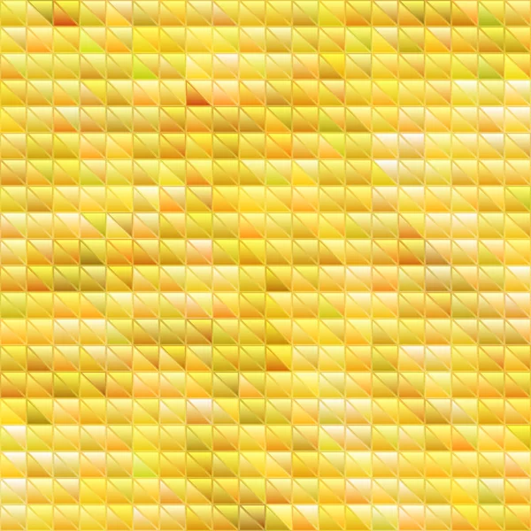 Astratto Vettore Vetrate Triangolo Mosaico Sfondo Giallo Dorato — Vettoriale Stock