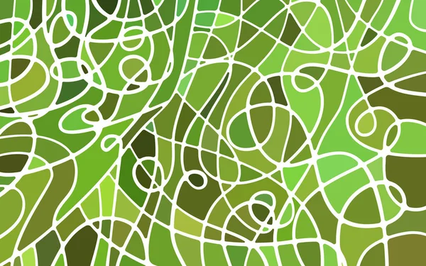 Vetor Abstrato Fundo Mosaico Vidro Manchado Verde Marrom — Vetor de Stock