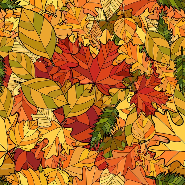 가을에 패턴이 남습니다 — 스톡 벡터