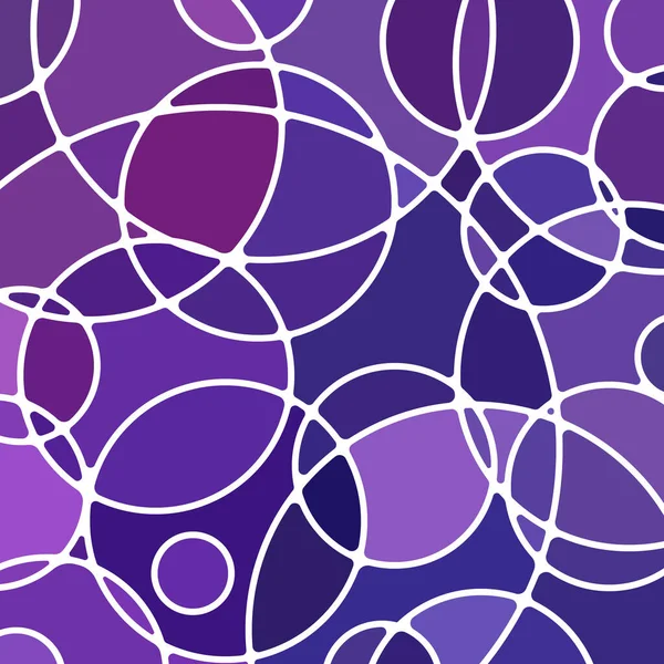 Abstrakte Vektor Glasmosaik Hintergrund Lila Und Violette Kreise — Stockvektor