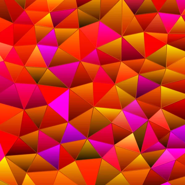 Abstrakt Vektor Färgat Glas Triangel Mosaik Bakgrund Röd Och Orange — Stock vektor