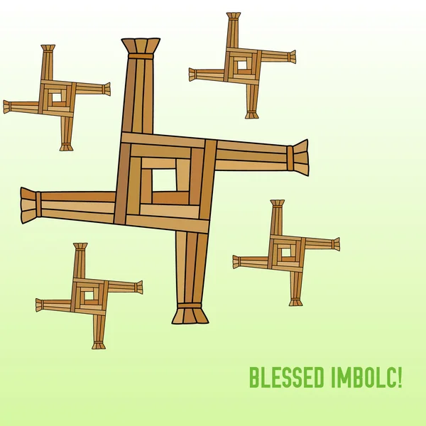 Carte de vœux Imbolc — Image vectorielle