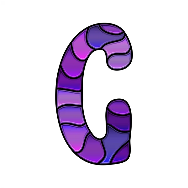 彩色玻璃字体，字母g — 图库矢量图片