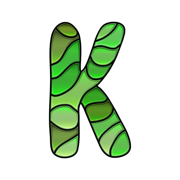 彩色玻璃字体，字母 k — 图库矢量图片