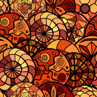 elle çizilmiş etnik seamless modeli