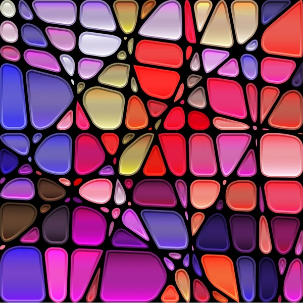 พื้นหลังโมเสคแก้วสีอักษร — ภาพเวกเตอร์สต็อก