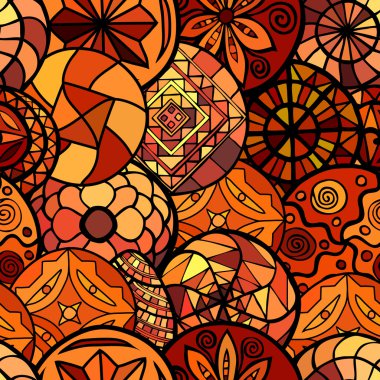 elle çizilmiş etnik seamless modeli