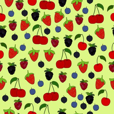 soyut doodle berry seamless modeli