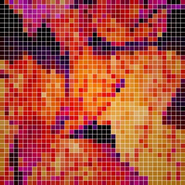 Soyut kare piksel mozaik arkaplanı