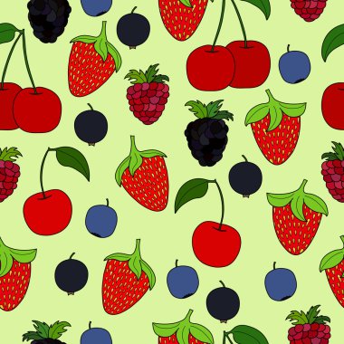 soyut doodle berry seamless modeli