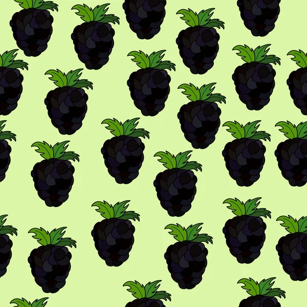 Abstracto doodle berry patrón sin costura — Vector de stock