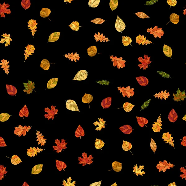 抽象的なベクトルのドアの秋はシームレスなパターンを残し — ストックベクタ