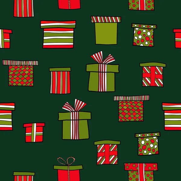 Αφηρημένη διάνυσμα doodle Χριστούγεννα παρουσιάζει απρόσκοπτη μοτίβο — Διανυσματικό Αρχείο