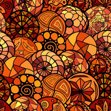 elle çizilmiş vektör etnik seamless modeli