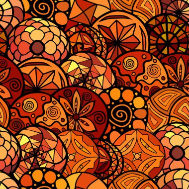 elle çizilmiş vektör etnik seamless modeli