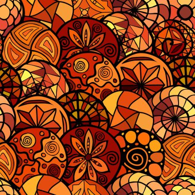 elle çizilmiş vektör etnik seamless modeli