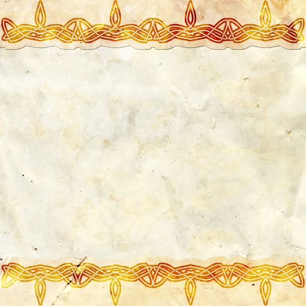 Kelt desenli eski kağıt — Stok fotoğraf