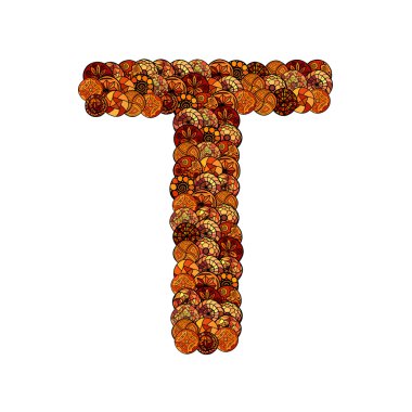 soyut vektör yazı tipi etnik unsurları - mektup t,