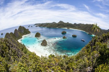 Raja Ampat muhteşem tropik gölünde