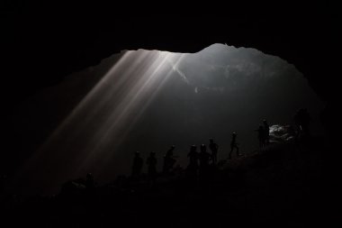 Cave and Sunlight in Indonesia clipart
