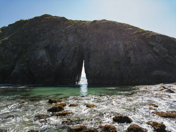 Stille Oceaan Spoelt Tegen Schilderachtige Kustlijn Van Zuidelijk Oregon Aan — Stockfoto