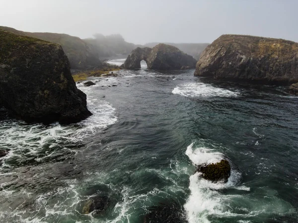 Der Nährstoffreiche Pazifische Ozean Spült Der Malerischen Küste Von Mendocino — Stockfoto