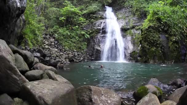 Tropiskt vattenfall i Costa Rica — Stockvideo