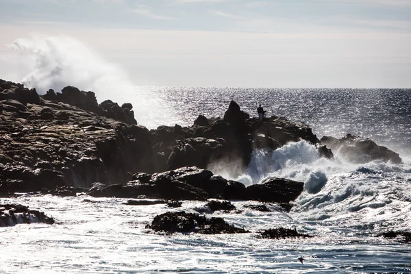 Olas que se estrellan en la costa de California — Foto de Stock