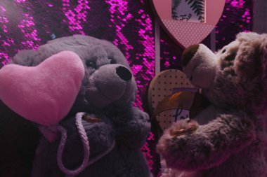 Oyuncak ayılar, bir düğün ve bir evlenme teklifi. İki ayının evliliği. Evlilik teklifi..