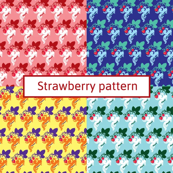 Strawberry pattern — Stock Vector