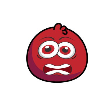 Komik çizgi film kırmızı canavar.