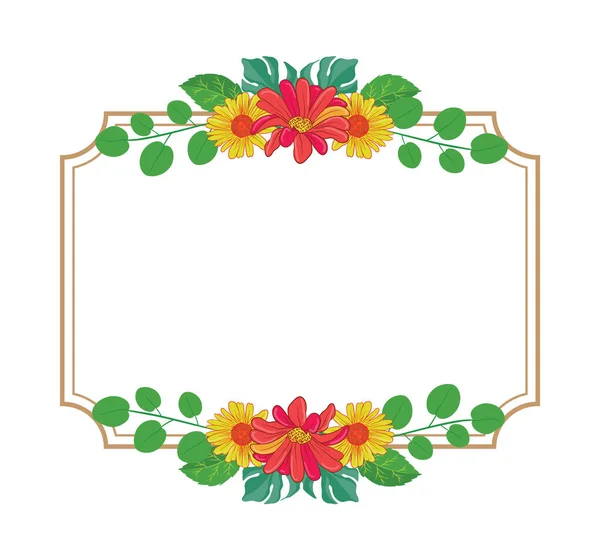 Beautiful Vector Floral Foliage Arrangements Σετ Γραφικών Κομψά Λουλούδια Και — Διανυσματικό Αρχείο