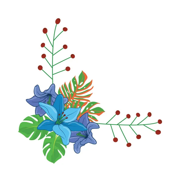 Piękne Vector Floral Foliage Arrangements Zestaw Grafik Eleganckimi Kwiatami Liśćmi — Wektor stockowy