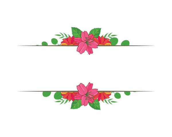 Piękne Vector Floral Foliage Arrangements Zestaw Grafik Eleganckimi Kwiatami Liśćmi — Wektor stockowy