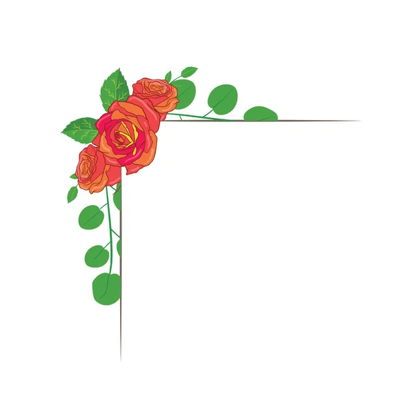 美しいベクトルの花の葉の配置カラフルなイラストでエレガントな花や葉とグラフィックを設定します 結婚式や招待状のテンプレートに使用できます — ストックベクタ