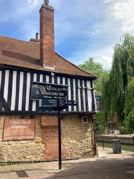 Lincoln, İngiltere, İngiltere. Eski yarı ahşap ev. 