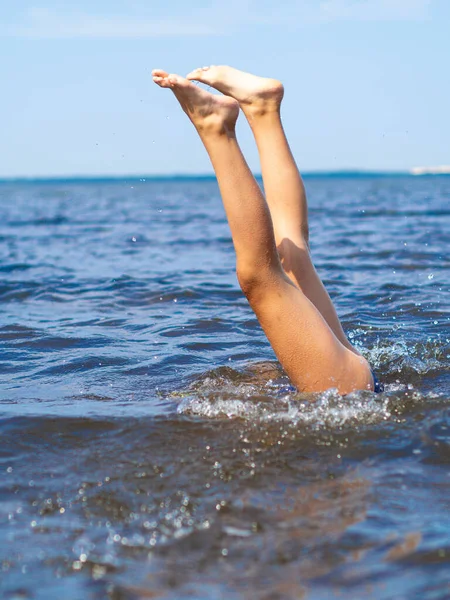 Wakacyjna Kompiel Cieplym Morzu Nad Baltykiem — Stockfoto