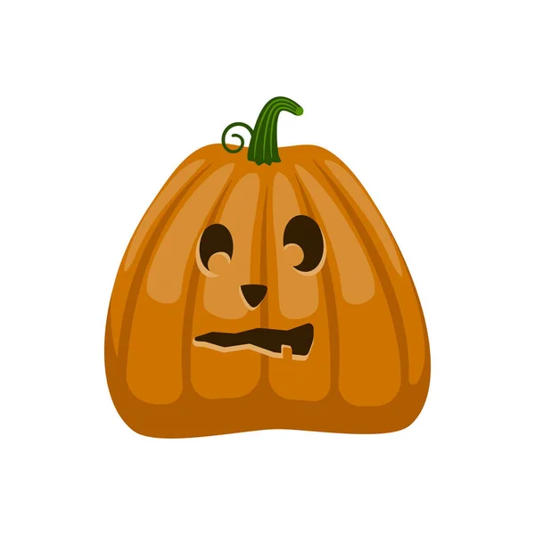 Calabaza aterradora para Halloween. Ilustración del vector de color. — Archivo Imágenes Vectoriales