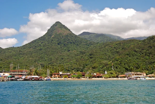 Ilha Grande island: View to the port of Vila do Abraoo, Rio de Janeiro Brazil — Stock Photo, Image