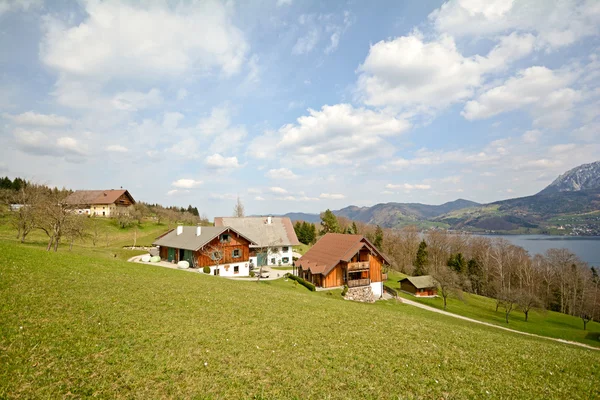 View over the lake Attersee - Farm holidays, Salzburger Land - Alps Austria