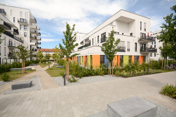 Modern low-energy buildings in the city