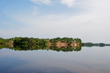 Amazon yağmur ormanları: Amazon nehri Manaus, Brezilya Güney Amerika yakınındaki boyunca tekne ile yolculuk