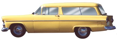 1955 Ford Ranch Wagon 2 kapılı, V8 motorlu..