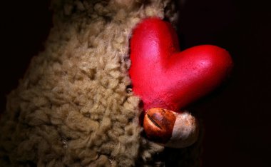 Silah için sevgi ve Sevgililer günü kutlama kırmızı kalp