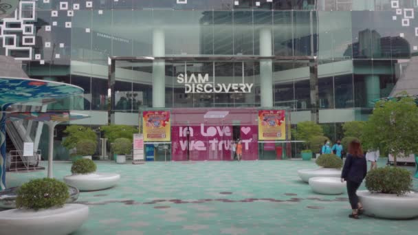 Bangkok Thailand Februari 2021 Siam Discovery Department Store Tijdens Covid — Stockvideo