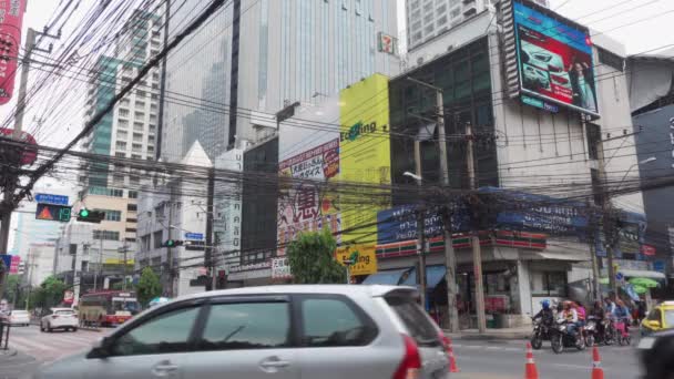 Bangkok Thailand Februar 2021 Asoke Montri Road Bangkok — Stockvideo