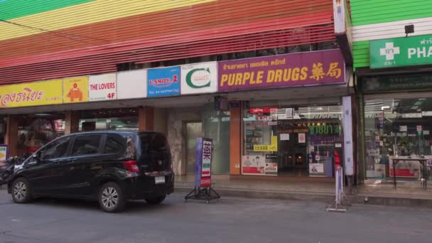 Bangkok Thailand January 2021 Pharmacy Tourists Bangkok — Stockvideo