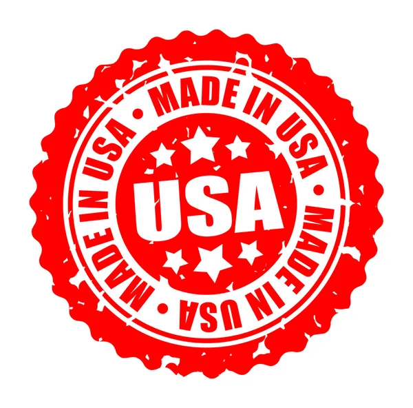Vector round stamp MADE IN USA — Stock Vector