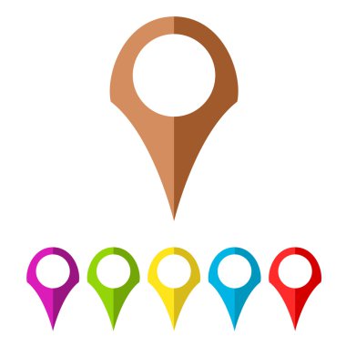 Vektör harita PIN simgesi