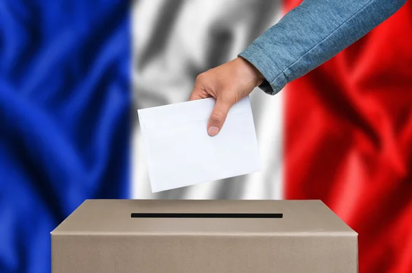 Election in France - voting at the ballot box